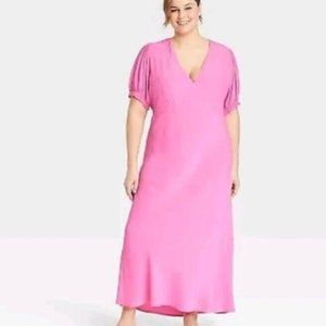 a new day Pink Midi Dress